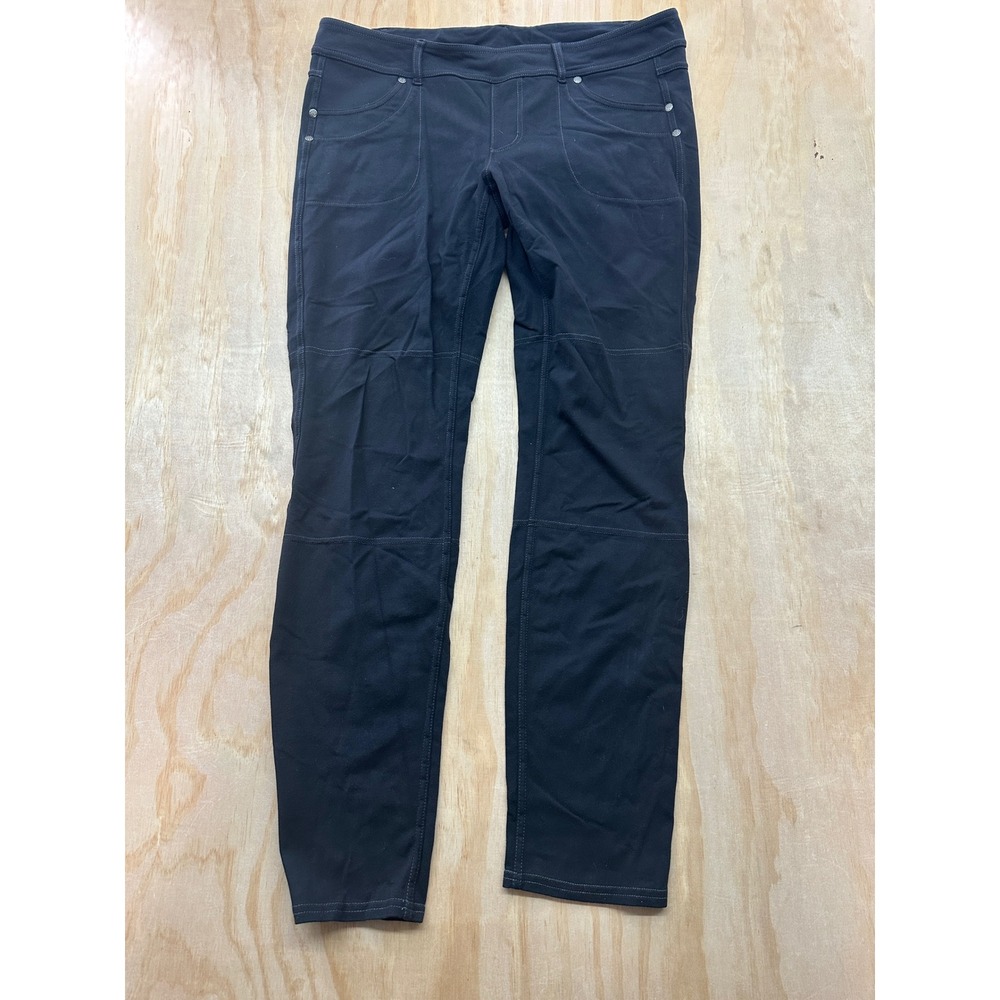Athleta Bettona Jegging Black Supplex Nylon Lycra Spandex Pants Womens L FA19